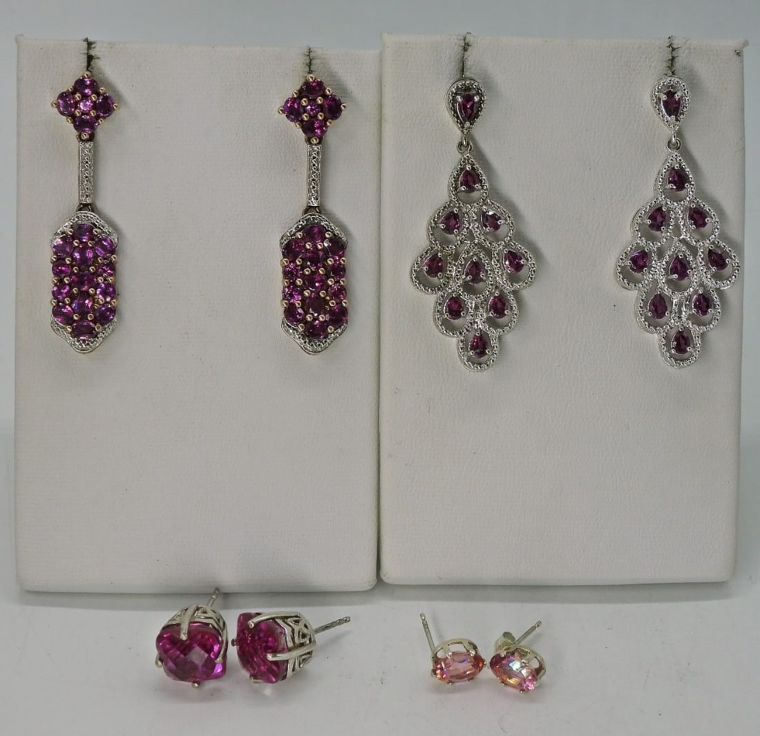 Rhodolite Garnet 925 Earrings (1 of 4)