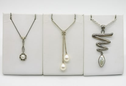 Pearl, Mother of Pearl Necklaces 925