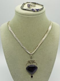 Liquid Sterling & Amethyst Set