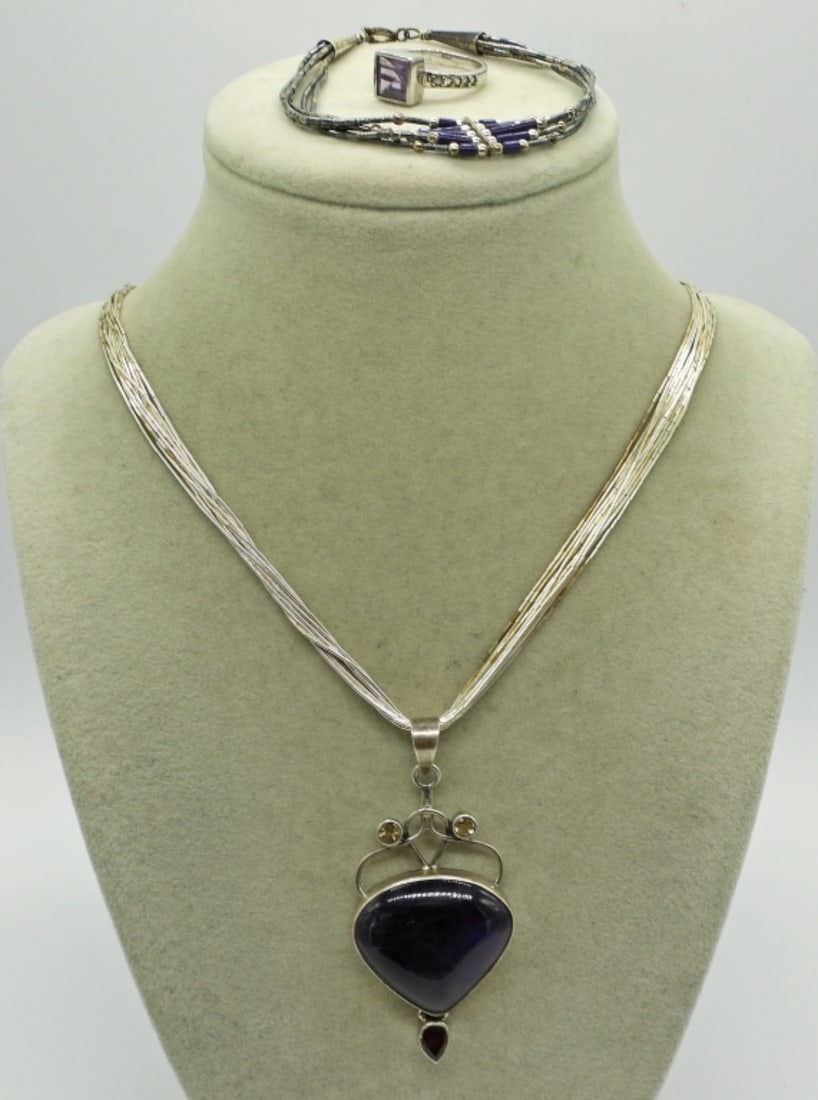 Liquid Sterling & Amethyst Set (1 of 3)