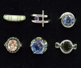 Stunning Opal Eternity Ring & More 925 Rings