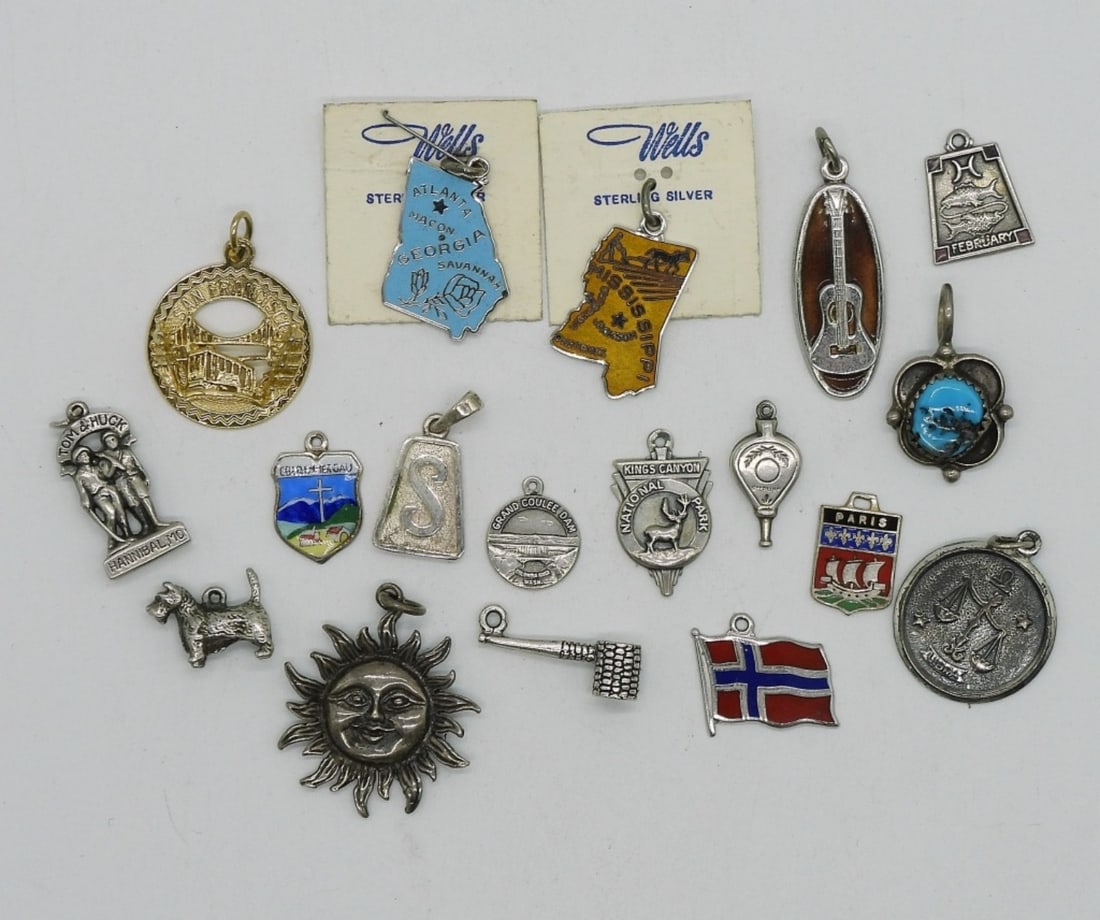 18 Sterling Charms & Pendants (1 of 2)