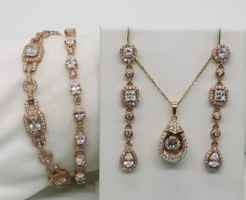 Rose Gold Toned 925 Bracelets & More