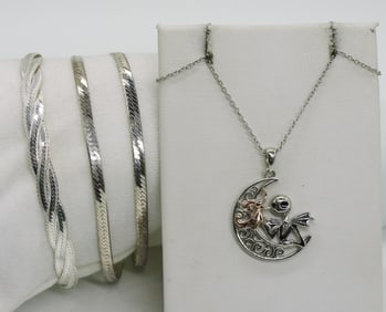 Jack Skellington 925 Necklace, Bracelets
