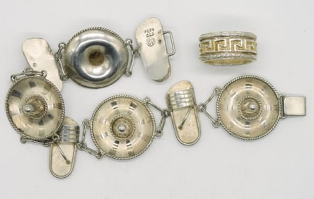 Peruvian Sterling Bracelet & Ring