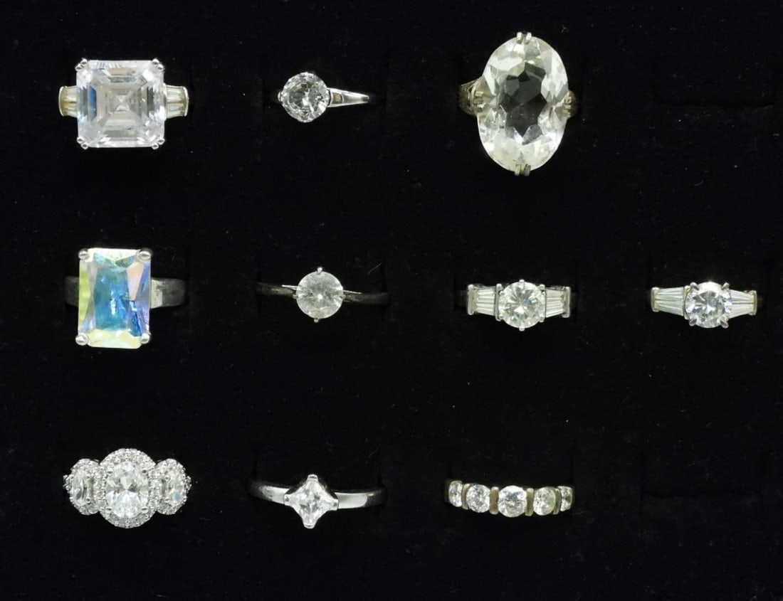 10 Sterling Bridal Style Rings (1 of 2)