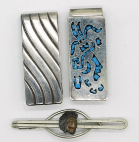 Sterling Turquoise Money Clips