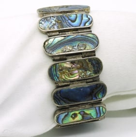 Taxco Silver Abalone Bracelet
