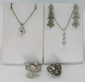 Floral & Butterfly 925 Rings, Necklaces