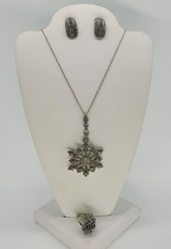 Vintage Marcasite 925 Set