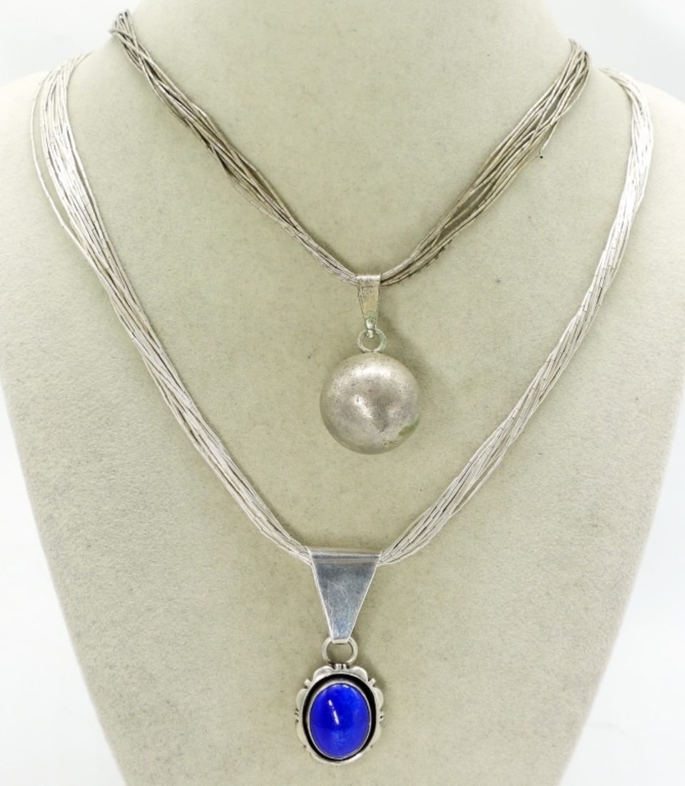 2 Liquid Sterling  Necklaces with Pendants (1 of 1)