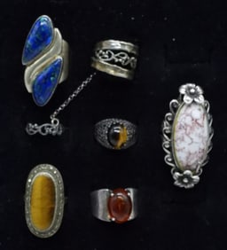6 Fun Sterling Gemstone Rings