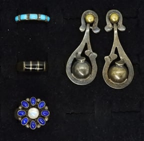 Vintage 925 Taxco Earrings & Rings