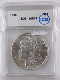 1886 Morgan Dollar ICG-MS64