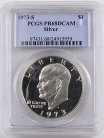 1973-S Eisenhower Dollar PCGS PR68DCAM