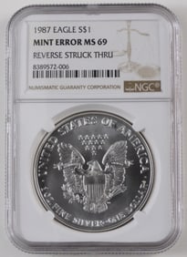 1987 Eagle Dollar NGC MS69