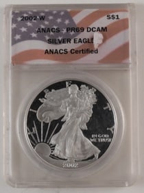 2002-W Eagle Dollar ANACS-PR69 DCAM