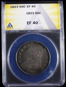 1823 50C Half Dollar ANACS EF 40