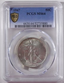 1947Half Dollar PCGS MS64