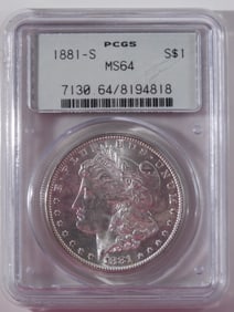 1881-S PCGS MS64  One Dollar