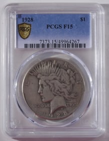 1928 One Dollar PCGS F15