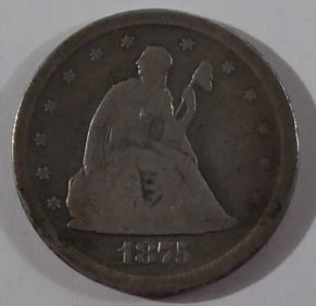 1875-S Libert Seated Twenty-Cent Pieces