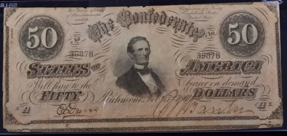 February 17, 1804 Confederate Fifty Dollars