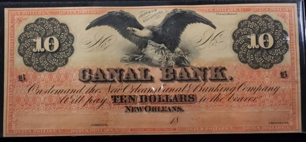 New Orleans Canal & Banking Ten Dollars