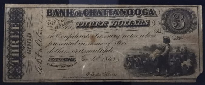 January 4th 1863 Three Dollars