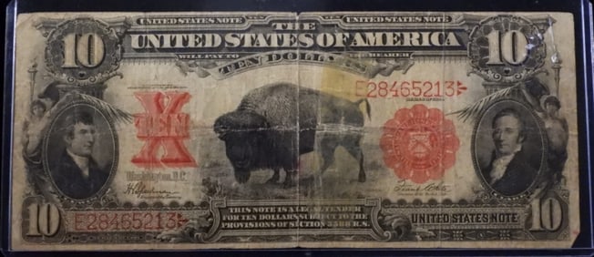 1901 Ten Dollar Bison Note or Buffalo Bill