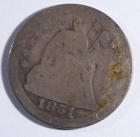 1851-O Liberty Seated Dime