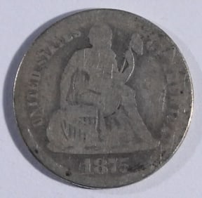 1875-CC Liberty Seated Dime
