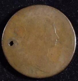 1805 Filler One Cent With Hole Drilled Through