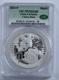 2024-P CAC PR70DCAM 1oz Silver