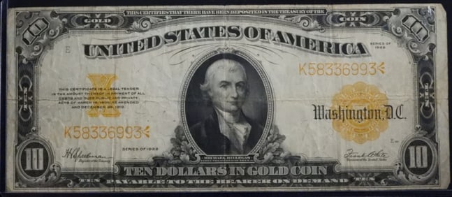 1922 Series Gold Cert $10