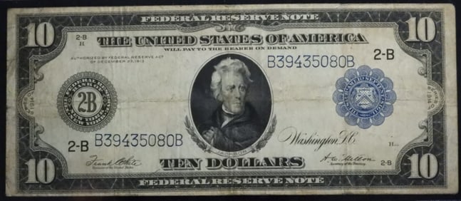 1914 Series Federal Reserve Ten Dollars
