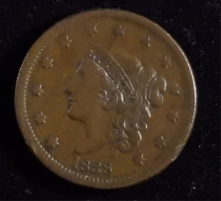 1838 "The Young Head" One Cent