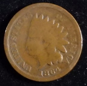 1864 BZ One Cent Oak Wreath Reverse
