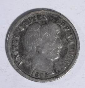 1895 One Dime Barber Or Liberty Head