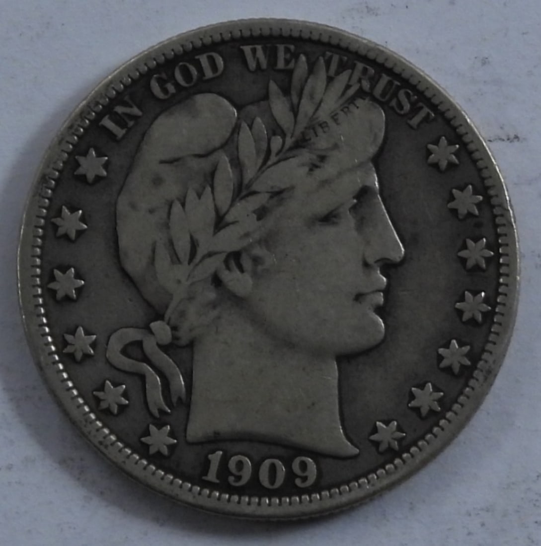 1909 Half Dollar Barber: Bid Vintage