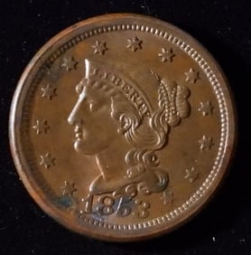 1853 Matron Head Cent Net AU