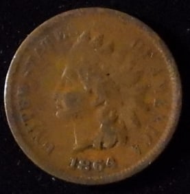 1864-L Indian Head Cent