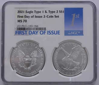 2021 Eagle Type 1 & Type 2 Dollar
