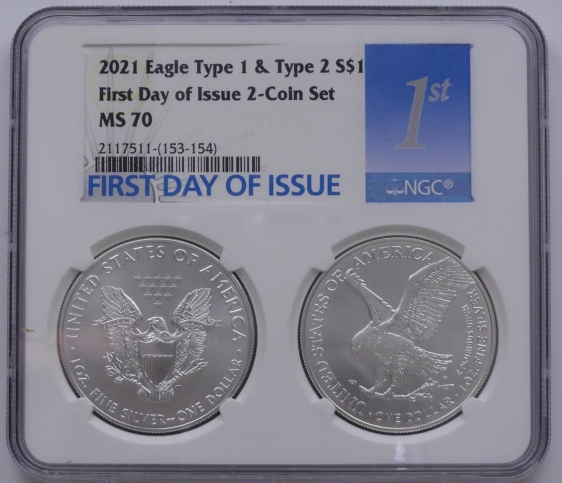 2021 Eagle Type 1 & Type 2 Dollar: come bid with us now!