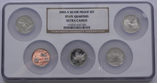 2004-S Silver Proof Set State Quarters NGC