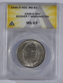 1946-D Fifty Cent Booker T Washington MS63