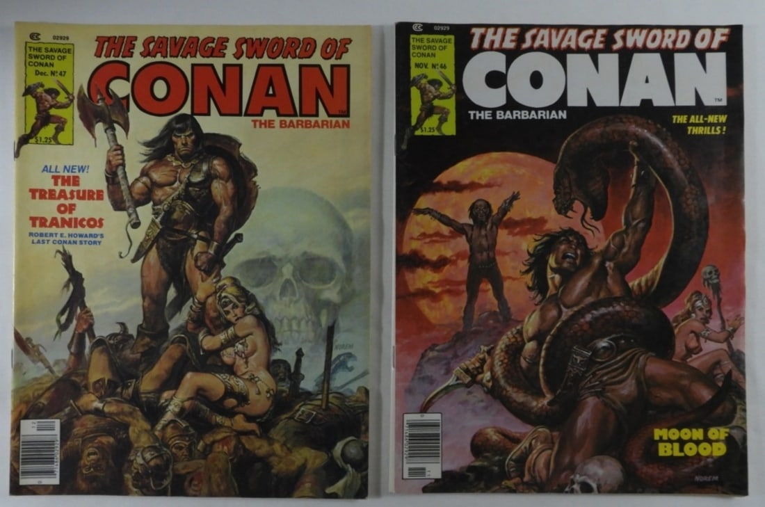 The Savage Sword Of Conan #46 & #47: The Savage Sword Of Conan The Barbarian #46 & #47, 1979, good condition