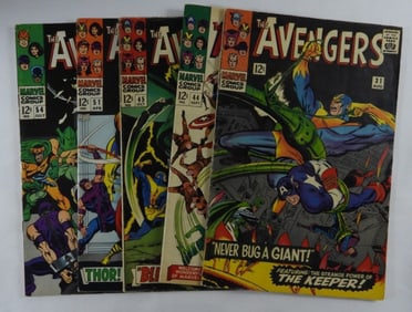 The Avengers Silver Age Comics Lot Of 5