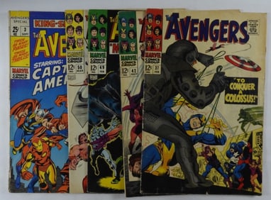 The Avengers Silver Age Comics Lot Of 5