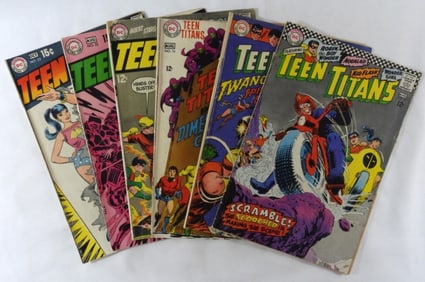 Silver Age Teen Titans Comics Lot Of 6